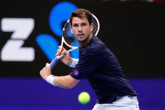 Cameron Norrie of Team Great Britain plays a shot against Alexander Zverev of Team Germany during the ATP, Tennis Herren Cup at Qudos Bank Arena, Sydney Olympic Park Tennis Centre, Sydney, Australia on 2 January 2022. Copyright: xPeterxDovganx 30460125