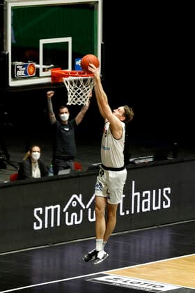 02 01 2022, easyCredit Basketball Bundesliga, BBL, 2021 2022 season, men, Chemnitz Niners Syntainics MBC Mindaugas Susinskas, Niners Chemnitz Chemnitz Fair Chemnitz Saxony Germany