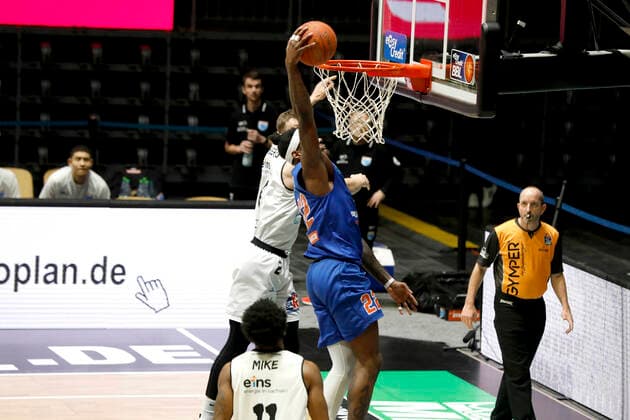 02 01 2022, easyCredit Basketball Bundesliga, BBL, season 2021 2022, men, Chemnitz Niners Syntainics MBC Chris Coffey, Syntainics MBC Chemnitz Messe Chemnitz Sachsen Germany