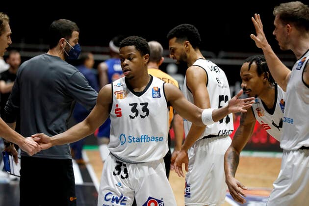 02 01 2022, easyCredit Basketball Bundesliga, BBL, 2021 2022 season, men, Chemnitz Niners Syntainics MBC Eric Washington, Niners Chemnitz Chemnitz Fair Chemnitz Saxony Germany