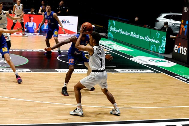 02 01 2022, easyCredit Basketball Bundesliga, BBL, 2021 2022 season, men, Chemnitz Niners Syntainics MBC Brendan Gregori, Niners Chemnitz Chemnitz Fair Chemnitz Saxony Germany