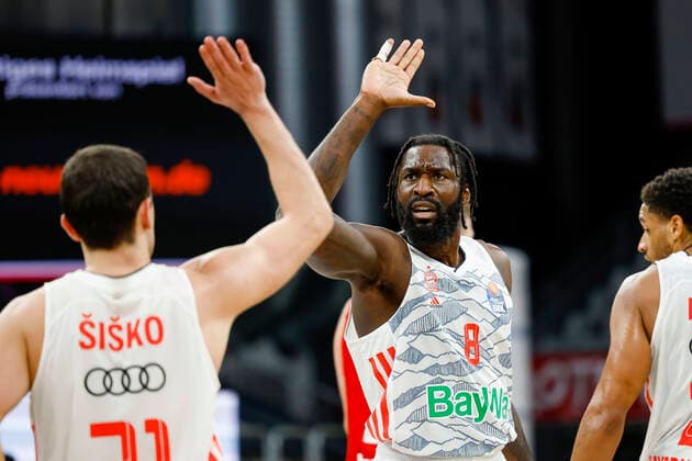 Othello Hunter Bayern Munich, 08 Brose Bamberg FC Bayern Munich easyCredit BBL Basketball Bundesliga Season 2021 22 Matchday 15, 02 01 2022 Bamberg, Brose Arena Copyright: DanielxLöb