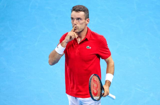TENNIS ATP, Tennis Herren CUP, Roberto Bautista Agut of Team Spain reacts after winning his match against Casper Ruud of Team Norway on day 3 of the ATP Cup tennis tournament at Qudos Arena in Sydney, Monday, January 3, 2022. ( NO ARCHIVING, EDITORIAL USE ONLY, NO USE IN BOOKS WITHOUT CONSENT SYDNEY NSW AUSTRALIA  Copyright: xDAVIDxGRAYx 20220103001610461205