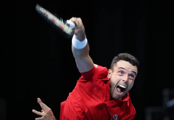 TENNIS ATP, Tennis Herren CUP, Roberto Bautista Agut of Team Spain serves during his match against Casper Ruud of Team Norway on day 3 of the ATP Cup tennis tournament at Qudos Arena in Sydney, Monday, January 3, 2022. ( NO ARCHIVING, EDITORIAL USE ONLY, NO USE IN BOOKS WITHOUT CONSENT SYDNEY NSW AUSTRALIA  Copyright: xDAVIDxGRAYx 20220103001610466183