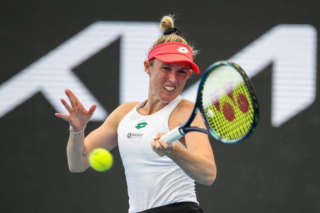 TENNIS ADELAIDE INTERNATIONAL, Storm Sanders (AUS) in her match against Elena Rybakina (KAZ) during Day 1 of the the Adelaide International Tennis Tournament, at Memorial Drive, in Adelaide, Monday, January 3, 2022. ( NO ARCHIVING, EDITORIAL USE ONLY, NO USE IN BOOKS WITHOUT CONSENT ADELAIDE SA AUSTRALIA  Copyright: xMATTxTURNERx 20220103001610483873