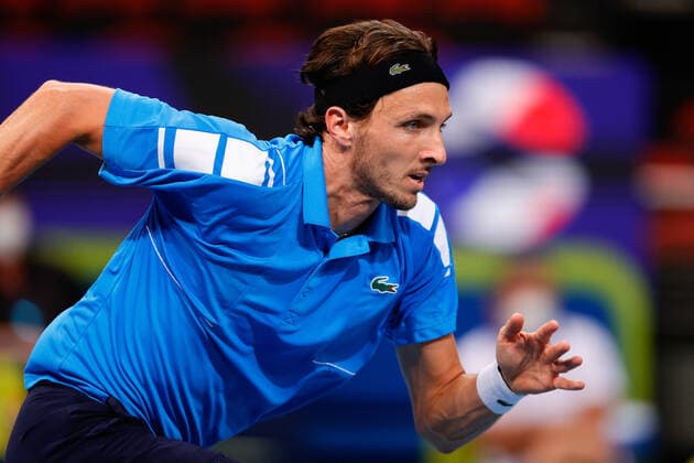 Arthur Rinderknech of Team France runs for the ball during the ATP, Tennis Herren Cup at Qudos Bank Arena, Sydney Olympic Park Tennis Centre, Sydney, Australia on 4 January 2022. Copyright: xPeterxDovganx 30460186