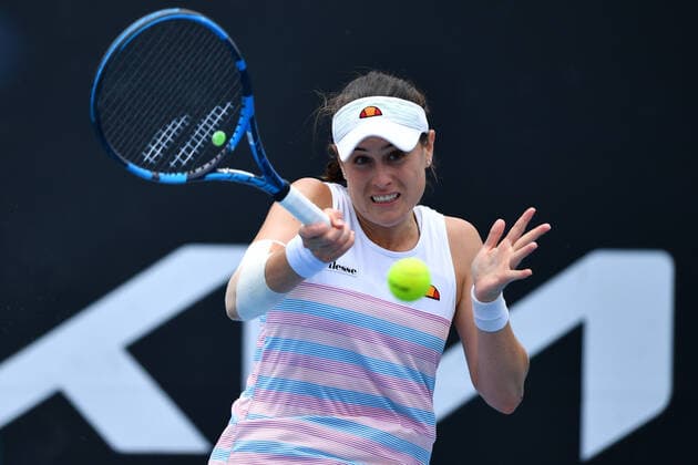 TENNIS MELBOURNE SUMMER SET, Kimberly Birrell of Australia in action during their match against Lesley Pattinama Kerkhove of the Netherlands on Day 2 of the Melbourne Summer Set tennis tournament at Melbourne Park in Melbourne, Tuesday, January 4, 2022. ( NO ARCHIVING, EDITORIAL USE ONLY, NO USE IN BOOKS WITHOUT CONSENT MELBOURNE VIC AUSTRALIA  Copyright: xJAMESxROSSx 0146911418st