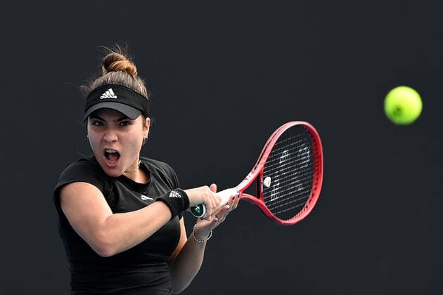 TENNIS MELBOURNE SUMMER SET, Elena-Gabriela Ruse of Romania during their match against Arina Rodionova of Australia on Day 2 of the Melbourne Summer Set tennis tournament at Melbourne Park in Melbourne, Tuesday, January 4, 2022. ( NO ARCHIVING, EDITORIAL USE ONLY, NO USE IN BOOKS WITHOUT CONSENT MELBOURNE VIC AUSTRALIA  Copyright: xJOELxCARRETTx 20220104001610711948