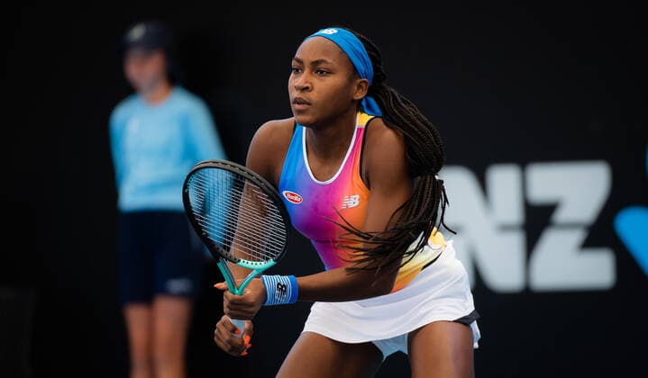 January 4, 2022, ADELAIDE, AUSTRALIA: Cori Gauff of the United States in action during the first round of the 2022 Adelaide International WTA, Tennis Damen 500 tennis tournament against Ulrikke Eikeri of Norway ADELAIDE AUSTRALIA - ZUMAa181 20220104_zaa_a181_062 Copyright: xRobxPrangex