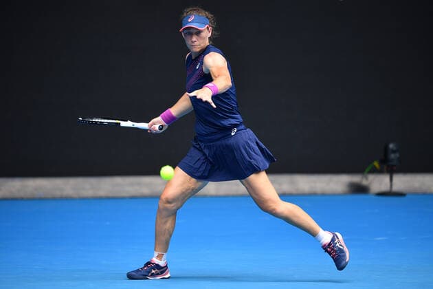 TENNIS MELBOURNE SUMMER SET, Samantha Stosur of Australia during their match against Lin Zhu of China on Day 3 of the Melbourne Summer Set tennis tournament at Melbourne Park in Melbourne, Wednesday, January 5, 2022. ( NO ARCHIVING, EDITORIAL USE ONLY, NO USE IN BOOKS WITHOUT CONSENT MELBOURNE VIC AUSTRALIA  Copyright: xJAMESxROSSx 20220105001610914575