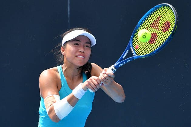 TENNIS MELBOURNE SUMMER SET, Lizette Cabrera of Australia in action during their match against Anastasia Potapova of Russia on Day 3 of the Melbourne Summer Set tennis tournament at Melbourne Park in Melbourne, Wednesday, January 5, 2022. ( NO ARCHIVING, EDITORIAL USE ONLY, NO USE IN BOOKS WITHOUT CONSENT MELBOURNE VIC AUSTRALIA  Copyright: xJAMESxROSSx 20220105001610922899