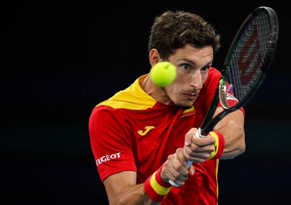 TENNIS ATP, Tennis Herren CUP, Pablo Carreno Busta of Team Spain in action during his match against Filip Krajinovic of Team Serbia on Day 5 of the ATP Cup tennis tournament at the Ken Rosewall Arena in Sydney, Wednesday, January 5, 2022. ( NO ARCHIVING, EDITORIAL USE ONLY, NO USE IN BOOKS WITHOUT CONSENT SYDNEY NSW AUSTRALIA  Copyright: xJAMESxGOURLEYx 20220105001610952664