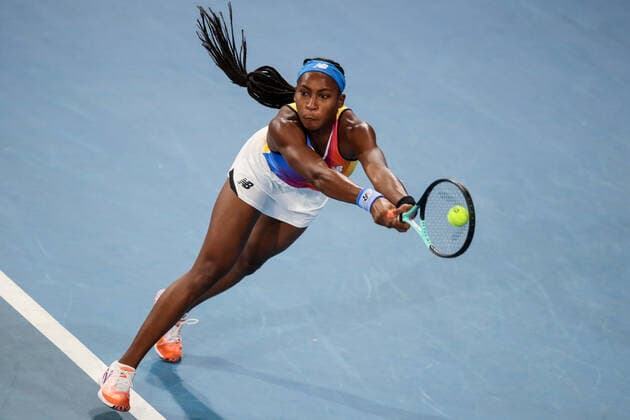 TENNIS ADELAIDE INTERNATIONAL, Cori Gauff of the USA during her match against Ashleigh Barty of Australia on Day 3 of the the Adelaide International Tennis Tournament, at Memorial Drive, in Adelaide, Wednesday, January 5, 2022. ( NO ARCHIVING, EDITORIAL USE ONLY, NO USE IN BOOKS WITHOUT CONSENT ADELAIDE SA AUSTRALIA  Copyright: xMATTxTURNERx 20220105001610957852