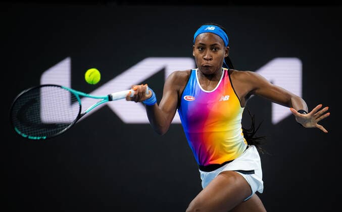 January 5, 2022, ADELAIDE, AUSTRALIA: Cori Gauff of the United States in action during the second round of the 2022 Adelaide International WTA, Tennis Damen 500 tennis tournament against Ashleigh Barty of Australia ADELAIDE AUSTRALIA - ZUMAa181 20220105_zaa_a181_114 Copyright: xRobxPrangex