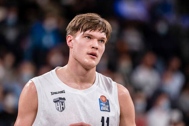 Maik Kotsar Towers easyCredit BBL, Basketball Bundesliga, 1 Liga, season 2021 2022, 12 matchday 05 01 22, Hamburg, Hamburg Towers vs Brose Bamberg, Â