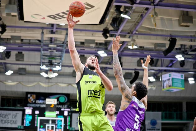 medi bayreuth BG Goettingen , Basketball, Bundesliga, BBL, Spieltag 2, Spielzeit 2021 2022, 05 01 2022, medi bayreuth BG Goettingen , Basketball, Bundesliga, BBL, Spieltag 2, Spielzeit 2021 2022, 05 01 2022, Foto EIBNER Thorsten Ochs Bayreuth Copyright: xEibner-Pressefoto ThorstenxOchsx EP_TOS