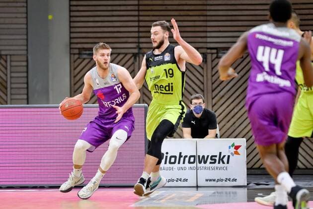 medi bayreuth BG Goettingen , Basketball, Bundesliga, BBL, Spieltag 2, Spielzeit 2021 2022, 05 01 2022, medi bayreuth BG Goettingen , Basketball, Bundesliga, BBL, Spieltag 2, Spielzeit 2021 2022, 05 01 2022, Foto EIBNER Thorsten Ochs Bayreuth Copyright: xEibner-Pressefoto ThorstenxOchsx EP_TOS