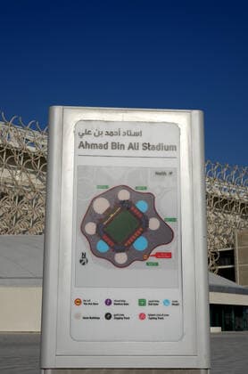 FIFA FuÃŸball WM 2022, SportstÃ¤tten, Ahmed bin Ali Stadion General view outside the Ahmed Bin Ali Stadium in Al Rayyan, Qatar, taken in the build up to the 2022 FIFA World Cup, WM, Weltmeisterschaft, Fussball Photo by 15 12 2021  Copyright: xx
