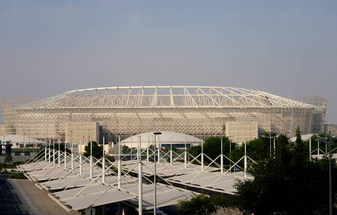 FIFA FuÃŸball WM 2022, SportstÃ¤tten, Ahmed bin Ali Stadion General view outside the Ahmed Bin Ali Stadium in Al Rayyan, Qatar, taken in the build up to the 2022 FIFA World Cup, WM, Weltmeisterschaft, Fussball Photo by 15 12 2021  Copyright: xx