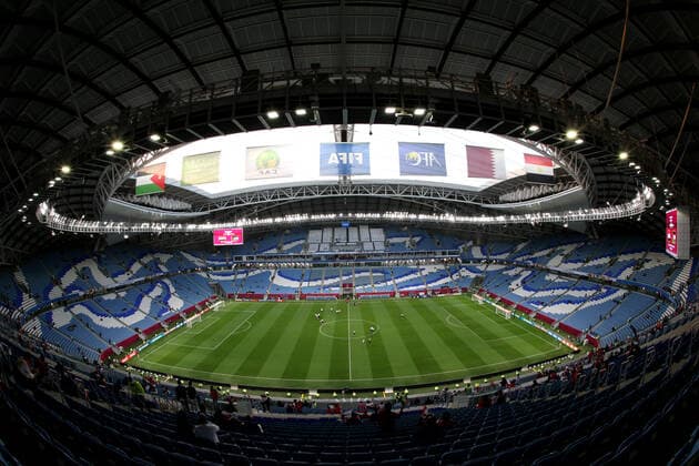 General view inside the Al Janoub Stadium in Al-Wakrah, Qatar, taken during the FIFA Arab Cup in the FIFA Arab Cup in the build up to the 2022 FIFA World Cup, WM, Weltmeisterschaft, Fussball Photo by 11 12 2021  Copyright: xx