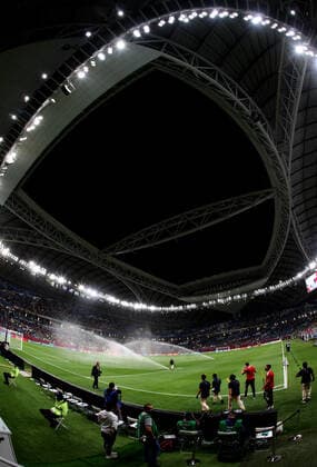 General view inside the Al Janoub Stadium in Al-Wakrah, Qatar, taken at night-time during the FIFA Arab Cup in the build up to the 2022 FIFA World Cup, WM, Weltmeisterschaft, Fussball Photo by 07 12 2021  Copyright: xx