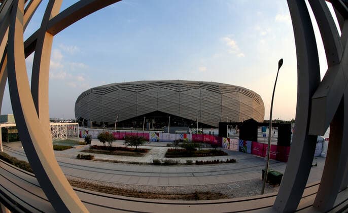 FIFA FuÃŸball WM 2022, SportstÃ¤tten, Education City Stadium General view outside the Education City Stadium in Al Rayyan, Qatar, taken during a sunset in the build up to the 2022 FIFA World Cup, WM, Weltmeisterschaft, Fussball Photo by 10 12 2021  Copyright: xx