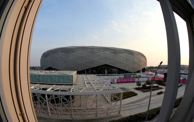 FIFA FuÃŸball WM 2022, SportstÃ¤tten, Education City Stadium General view outside the Education City Stadium in Al Rayyan, Qatar, taken during a sunset in the build up to the 2022 FIFA World Cup, WM, Weltmeisterschaft, Fussball Photo by 10 12 2021  Copyright: xx