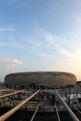 FIFA FuÃŸball WM 2022, SportstÃ¤tten, Education City Stadium General view outside the Education City Stadium in Al Rayyan, Qatar, taken during a sunset in the build up to the 2022 FIFA World Cup, WM, Weltmeisterschaft, Fussball Photo by 10 12 2021  Copyright: xx