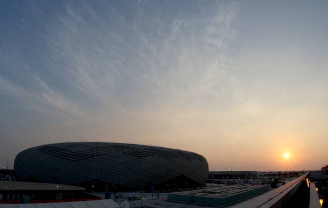FIFA FuÃŸball WM 2022, SportstÃ¤tten, Education City Stadium General view outside the Education City Stadium in Al Rayyan, Qatar, taken during a sunset in the build up to the 2022 FIFA World Cup, WM, Weltmeisterschaft, Fussball Photo by 10 12 2021  Copyright: xx