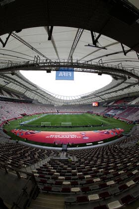 FIFA FuÃŸball WM 2022, SportstÃ¤tten, Khalifa International Stadium General view inside the Khalifa Stadium in Doha, Qatar. Taken during the FIFA Arab Cup in the build up to the 2022 FIFA World Cup, WM, Weltmeisterschaft, Fussball Photo by 05 01 2022  Copyright: xx