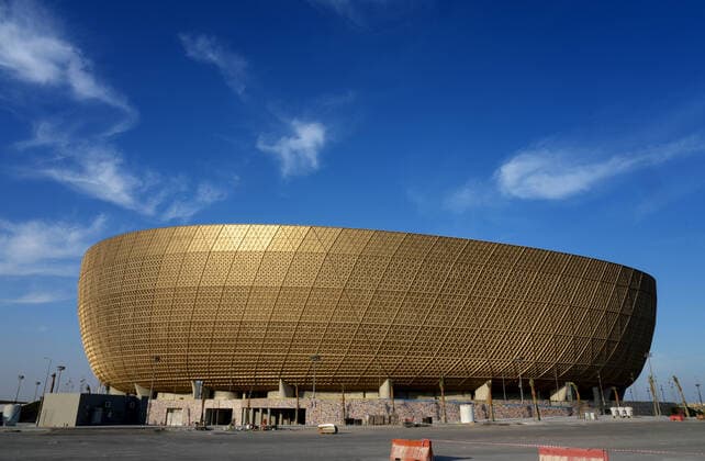 FIFA FuÃŸball WM 2022, SportstÃ¤tten, Lusail Iconic Stadion General view outside the Lusail National Stadium in Lusail, Qatar. Taken during the FIFA Arab Cup in the build up to the 2022 FIFA World Cup, WM, Weltmeisterschaft, Fussball Photo by 17 02 2021  Copyright: xx