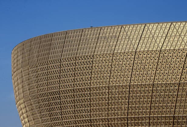FIFA FuÃŸball WM 2022, SportstÃ¤tten, Lusail Iconic Stadion Detail shot of the Lusail National Stadium in Lusail, Qatar. Taken during the FIFA Arab Cup in the build up to the 2022 FIFA World Cup, WM, Weltmeisterschaft, Fussball Photo by 17 02 2021  Copyright: xx