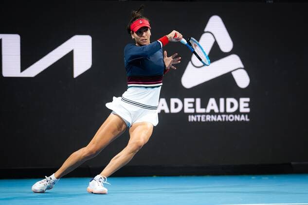 Mandatory Credit: Photo by Rob Prange Shutterstock (12683873fk) Ajla Tomljanovic of Australia in action during the second round at the 2022 Adelaide International WTA, Tennis Damen 500 tennis tournament Adelaide International, Tennis, Memorial Drive Tennis Centre, Adelaide, Australia - 06 Jan 2022 Adelaide International, Tennis, Memorial Drive Tennis Centre, Adelaide, Australia - 06 Jan 2022  Copyright: xRobxPrange Shutterstockx 12683873fk