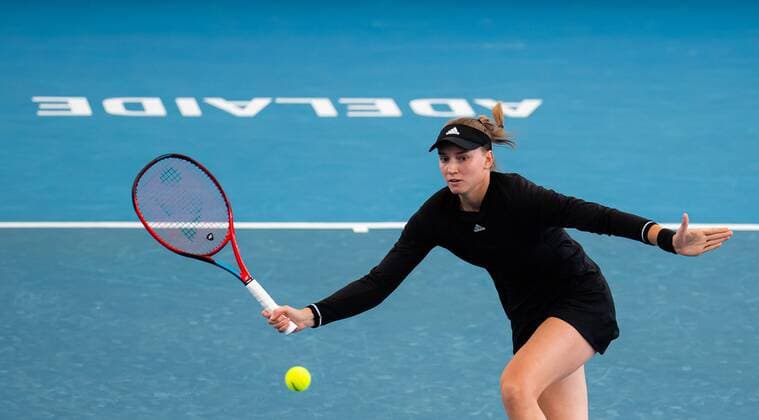 Mandatory Credit: Photo by Rob Prange Shutterstock (12683874c) Elena Rybakina of Kazakhstan in action during the quarterfinal at the 2022 Adelaide International WTA, Tennis Damen 500 tennis tournament Adelaide International, Tennis, Memorial Drive Tennis Centre, Adelaide, Australia - 07 Jan 2022 Adelaide International, Tennis, Memorial Drive Tennis Centre, Adelaide, Australia - 07 Jan 2022  Copyright: xRobxPrange Shutterstockx 12683874c
