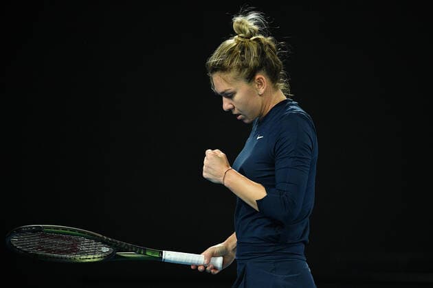 TENNIS MELBOURNE SUMMER SET, Simona Halep of Romania reacts during their match against Viktorija Golubic of Switzerland on Day 5 of the Melbourne Summer Set tennis tournament at Melbourne Park in Melbourne, Friday, January 7, 2022. ( NO ARCHIVING, EDITORIAL USE ONLY, NO USE IN BOOKS WITHOUT CONSENT MELBOURNE VIC AUSTRALIA  Copyright: xJAMESxROSSx 0146966087st