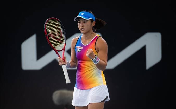 Mandatory Credit: Photo by Rob Prange Shutterstock (12683874az) Misaki Doi of Japan in action during the quarterfinal at the 2022 Adelaide International WTA, Tennis Damen 500 tennis tournament Adelaide International, Tennis, Memorial Drive Tennis Centre, Adelaide, Australia - 07 Jan 2022 Adelaide International, Tennis, Memorial Drive Tennis Centre, Adelaide, Australia - 07 Jan 2022  Copyright: xRobxPrange Shutterstockx 12683874az