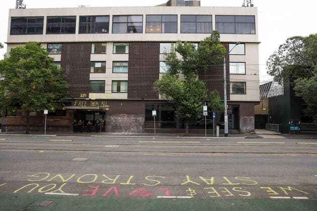 Park Hotel is the quarantine hotel for immigrants, asylum seekers and deportees in Melbourne, Victoria, Australia travel Melbourne Victoria Australia 7 January 2022 Â Copyright: xJuergenxHasenkopfx