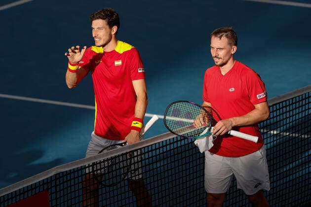 Pablo Carreno Busta of Team Spain defeats Jan Zielinski of Team Poland during the ATP, Tennis Herren Cup Semi Final at Sydney Olympic Park Tennis Centre, Sydney, Australia on 7 January 2022. Copyright: xPeterxDovganx 30460377