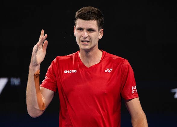 TENNIS ATP, Tennis Herren CUP, Hubert Hurkacz of Team Poland reacts during his Semi-Final match against Roberto Bautista Agut of Team Spain on Day 7 of the ATP Cup tennis tournament at the Ken Rosewall Arena in Sydney, Friday, January 7, 2022. ( NO ARCHIVING, EDITORIAL USE ONLY, NO USE IN BOOKS WITHOUT CONSENT SYDNEY NSW AUSTRALIA  Copyright: xJAMESxGOURLEYx 20220107001611499783