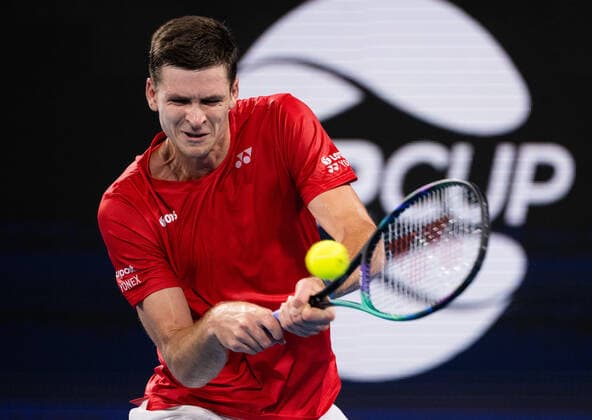 TENNIS ATP, Tennis Herren CUP, Hubert Hurkacz of Team Poland during his Semi-Final match against Roberto Bautista Agut of Team Spain on Day 7 of the ATP Cup tennis tournament at the Ken Rosewall Arena in Sydney, Friday, January 7, 2022. ( NO ARCHIVING, EDITORIAL USE ONLY, NO USE IN BOOKS WITHOUT CONSENT SYDNEY NSW AUSTRALIA  Copyright: xJAMESxGOURLEYx 20220107001611499821