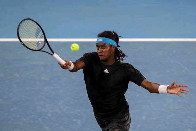 TENNIS ADELAIDE INTERNATIONAL, Mikael Ymer of Sweden in his match against Thanasi Kokkinakis of Australia on Day 5 of the the Adelaide International Tennis Tournament, at Memorial Drive, in Adelaide, Friday, January 7, 2022. ( NO ARCHIVING, EDITORIAL USE ONLY, NO USE IN BOOKS WITHOUT CONSENT ADELAIDE SA AUSTRALIA  Copyright: xMATTxTURNERx 20220107001611507526