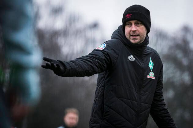 GER, training SV Werder Bremen, 07 01 2021, training ground at Wohninvest Weserstadion, Bremen, GER, training SV Werder Bremen, in the picture facial expressions, gestures, emotion, Ole Werner head coach SV Werder Bremen , nordphotoxGmbHxx xRauch nph00251