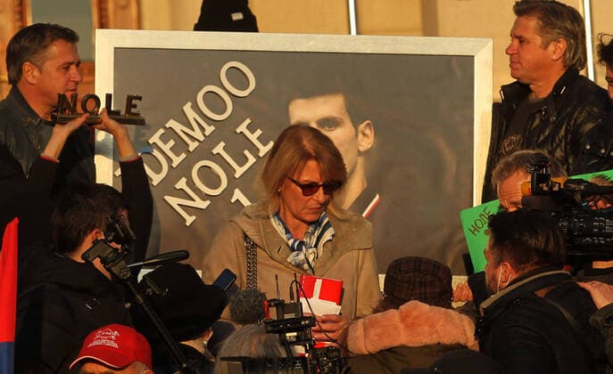 Tennis, Dijana Djokovic, mother of Novak Djokovic - stock images