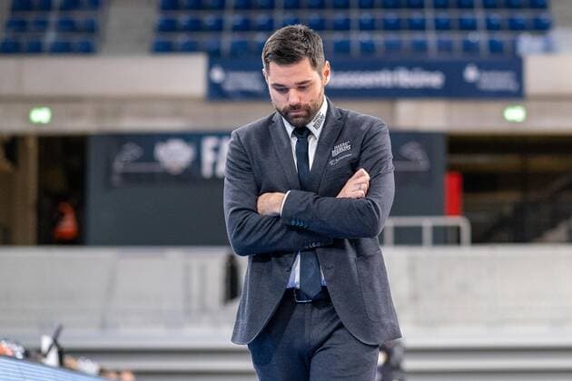 Sebastian Gleim HAKRO Merlins Crailsheim,Head Coach , MLP Academics Heidelberg vs HAKRO Merlins Crailsheim, Basketball, easyCredit Bundesliga, 16 Spieltag, Saison 2021 2022, 07 01 2022, MLP Academics Heidelberg vs HAKRO Merlins Crailsheim, Basketball, easyCredit Bundesliga, 16 Spieltag, Saison 2021 2022, 07 01 2022, Heidelberg Copyright: xEibner-Pressefotox EP_EER