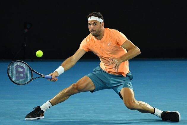 TENNIS MELBOURNE SUMMER SET, Grigor Dimitrov of Bulgaria in action during their match against Maxime Cressy of the U.S on Day 6 of the Melbourne Summer Set tennis tournament at Melbourne Park in Melbourne, Saturday, January 8, 2022. ( NO ARCHIVING, EDITORIAL USE ONLY, NO USE IN BOOKS WITHOUT CONSENT MELBOURNE VIC AUSTRALIA  Copyright: xJAMESxROSSx 0146978833st