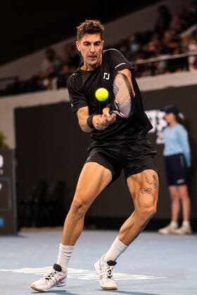 TENNIS ADELAIDE INTERNATIONAL, Thanasi Kokkinakis of Australia during his Semi Final match against Gael Monfils of France on Day 6 of the Adelaide International Tennis Tournament, at Memorial Drive, in Adelaide, Saturday, January 8, 2022. ( NO ARCHIVING, EDITORIAL USE ONLY, NO USE IN BOOKS WITHOUT CONSENT ADELAIDE SA AUSTRALIA  Copyright: xMATTxTURNERx 20220108001611742470