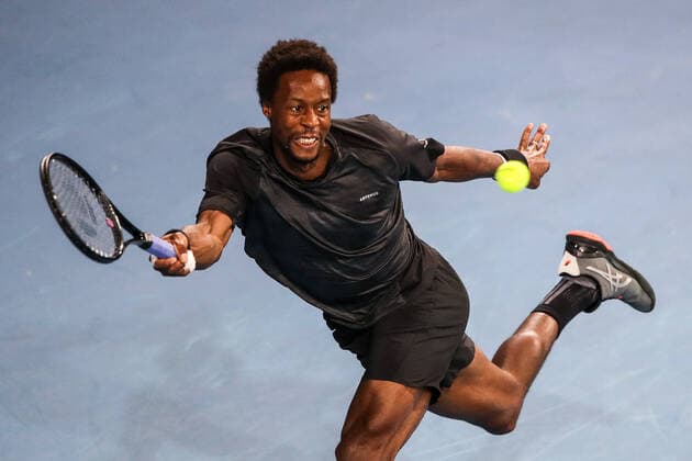 TENNIS ADELAIDE INTERNATIONAL, Gael Monfils of France during his Semi Final match against Thanasi Kokkinakis of Australia on Day 6 of the Adelaide International Tennis Tournament, at Memorial Drive, in Adelaide, Saturday, January 8, 2022. ( NO ARCHIVING, EDITORIAL USE ONLY, NO USE IN BOOKS WITHOUT CONSENT ADELAIDE SA AUSTRALIA  Copyright: xMATTxTURNERx 20220108001611742642