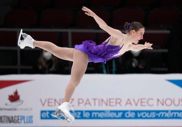 January 8, 2022, Ottawa, ON, Canada: Katherine Medland-Spence performs her routine during the senior womenöÄÃ s free program at the National Skating Championships, in Ottawa, Saturday, Jan. 8, 2022. Katherine Medland-Spence  - ZUMAc35_ 20220108_zaf_c35_016 Copyright: xAdrianxWyldx