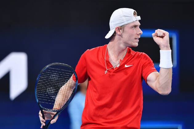 TENNIS ATP, Tennis Herren CUP, Denis Shapovalov of Canada celebrates a point during the ATP Cup Final against Pablo Carreno Busta of Spain on Day 9 of the ATP Cup tennis tournament at Ken Rosewall Arena in Sydney, Sunday, January 9, 2022. ( NO ARCHIVING, EDITORIAL USE ONLY, NO USE IN BOOKS WITHOUT CONSENT SYDNEY NSW AUSTRALIA  Copyright: xDEANxLEWINSx 20220109001611961164