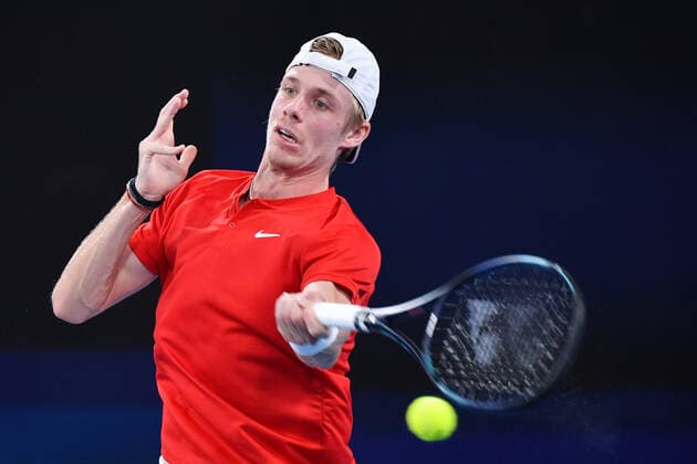 TENNIS ATP, Tennis Herren CUP, Denis Shapovalov of Canada in action during the ATP Cup Final against Pablo Carreno Busta of Spain on Day 9 of the ATP Cup tennis tournament at Ken Rosewall Arena in Sydney, Sunday, January 9, 2022. ( NO ARCHIVING, EDITORIAL USE ONLY, NO USE IN BOOKS WITHOUT CONSENT SYDNEY NSW AUSTRALIA  Copyright: xDEANxLEWINSx 20220109001611961204